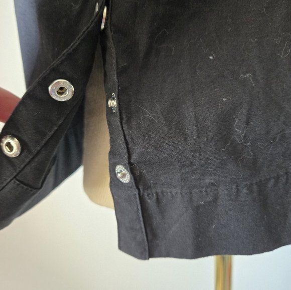 Kate Spade Saturday Black Cotton Side Snap Top. Size Small - Picture 8 of 12